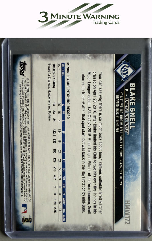 2016 Topps Holiday #HMW172 Blake Snell