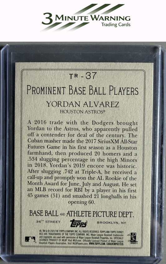 2020 Topps #TR-37 Yordan Alvarez Turkey Red 2020 (Series 1)