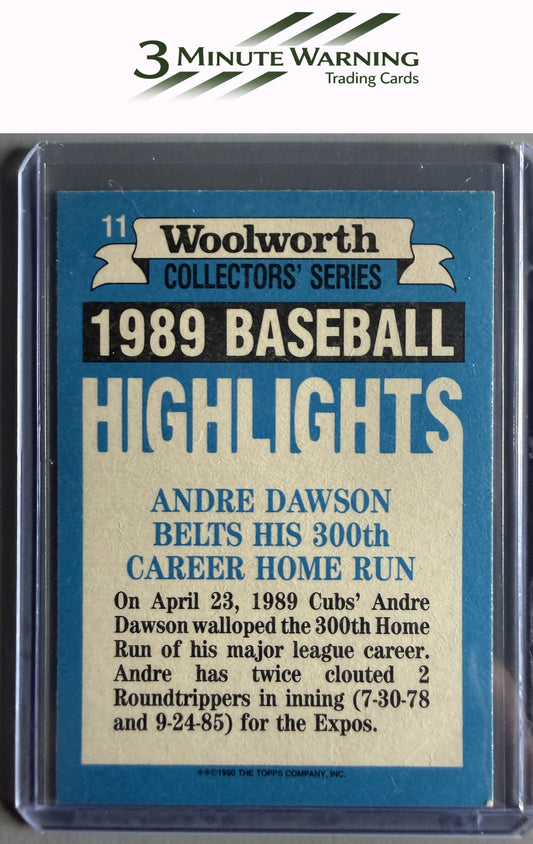 1990 Topps Woolworth Baseball Highlights #11 Andre Dawson