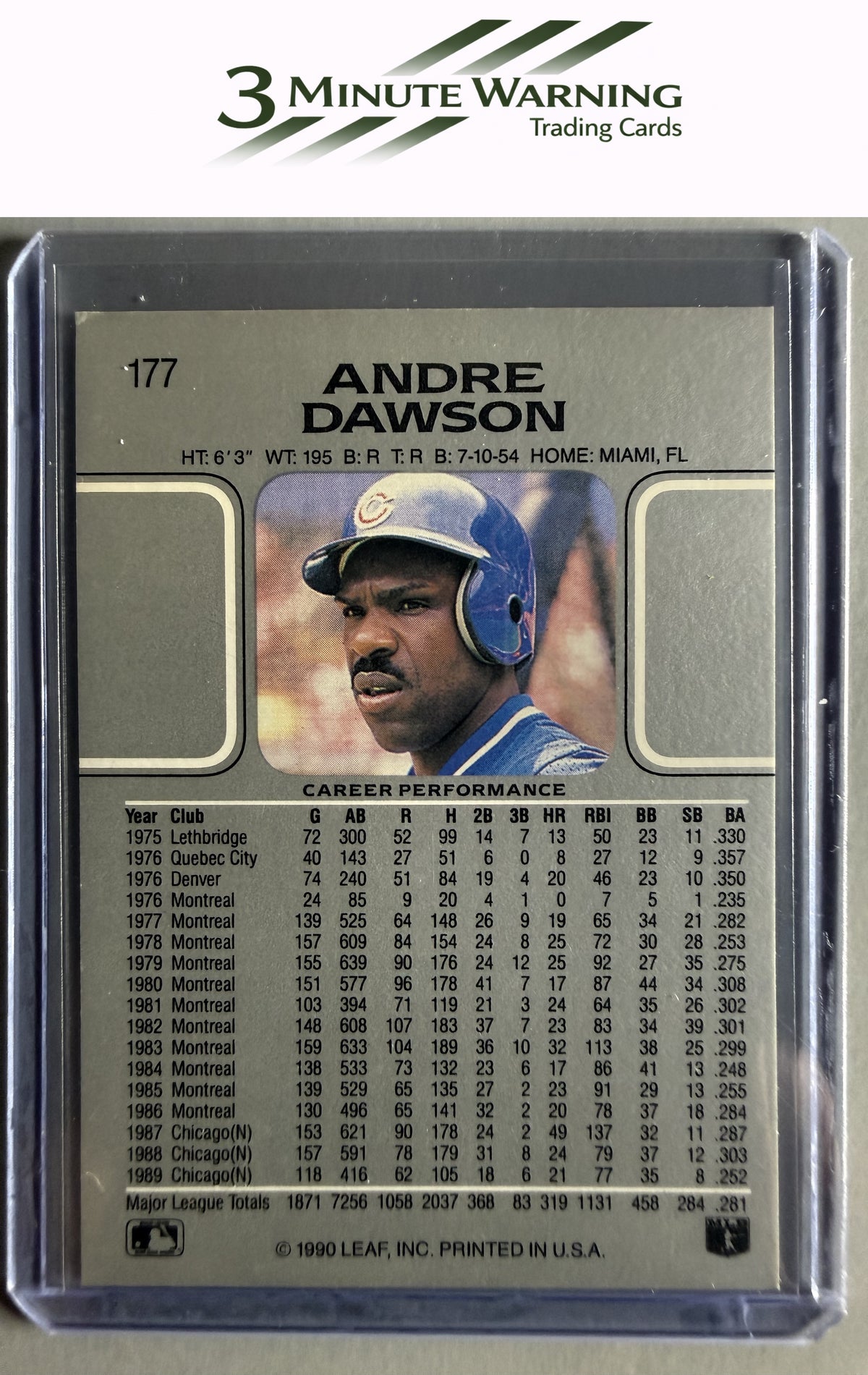 1990 Leaf #177 Andre Dawson