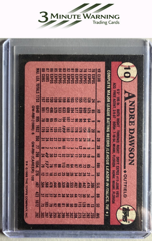 1989 Topps #10 Andre Dawson