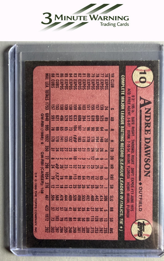 1989 Topps #10 Andre Dawson