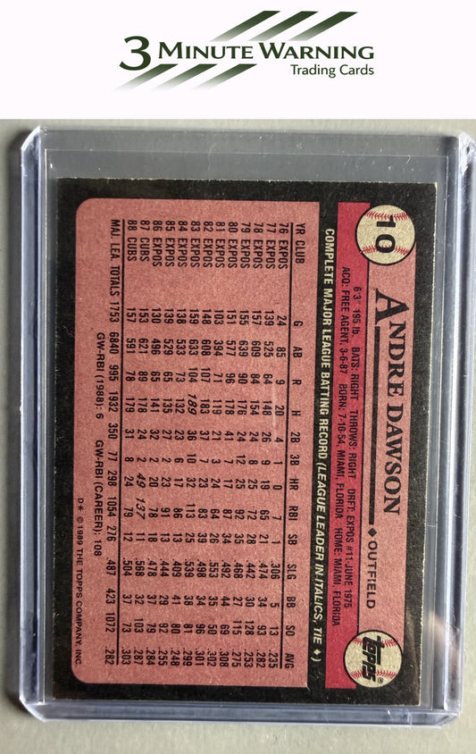 1989 Topps #10 Andre Dawson