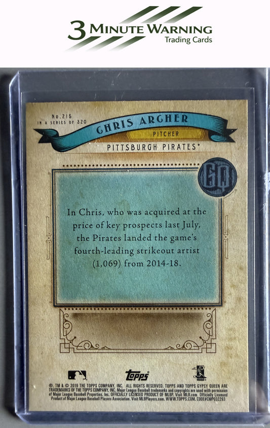2019 Topps Gypsy Queen #215 Chris Archer Purple