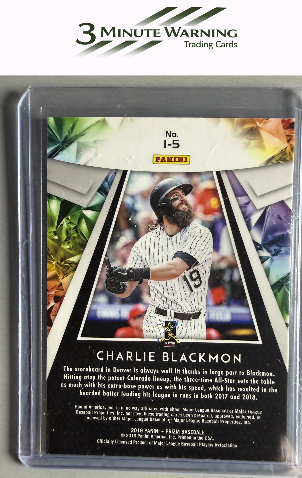2019 Panini Prizm #I-5 Charlie Blackmon Illumination