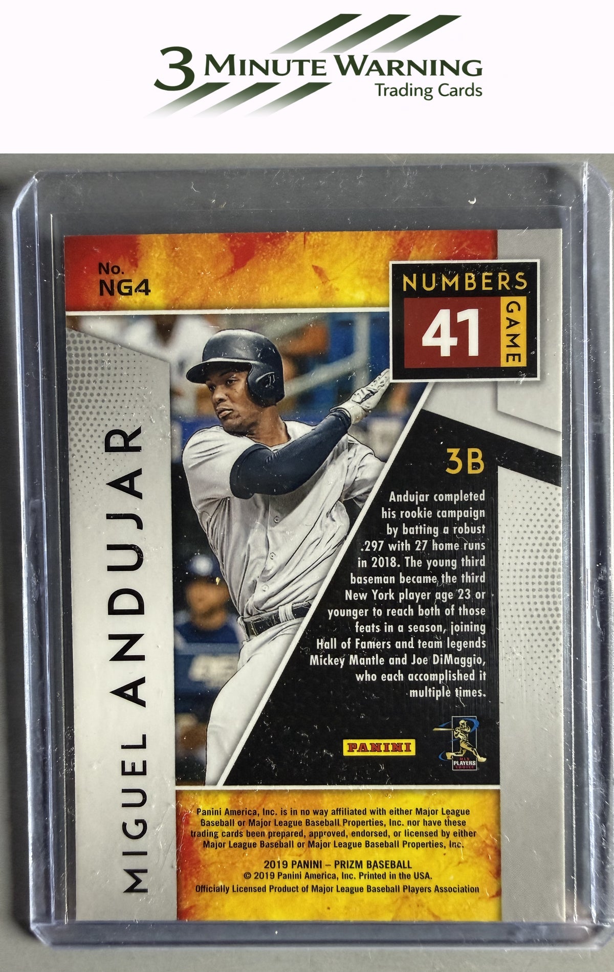 2019 Panini Prizm #NG4 Miguel Andujar Numbers Game
