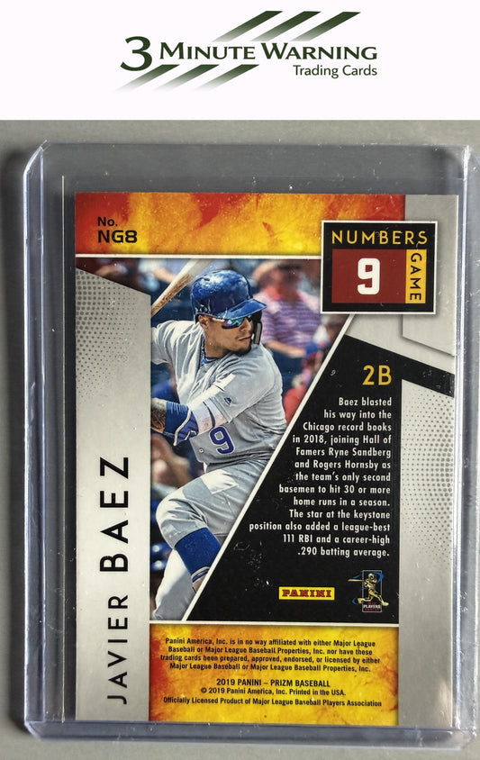 2019 Panini Prizm #NG8 Javier Baez Numbers Game
