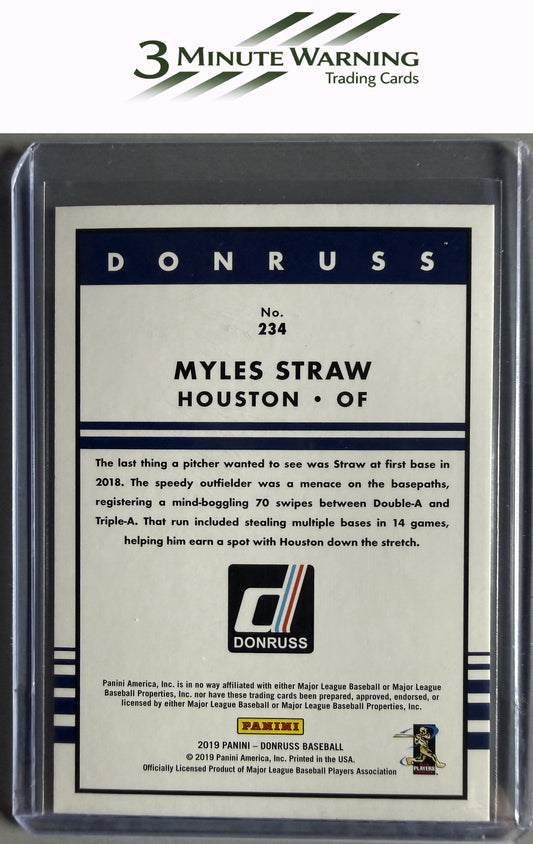 2019 Donruss #234 Myles Straw