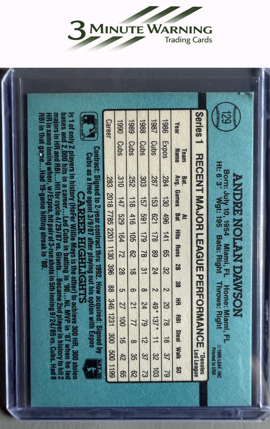 1991 Donruss #129b Andre Dawson