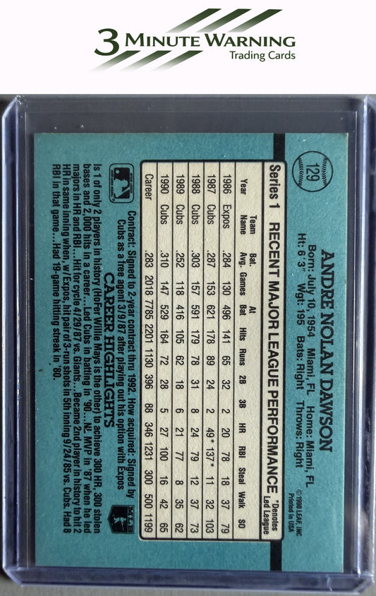 1991 Donruss #129b Andre Dawson
