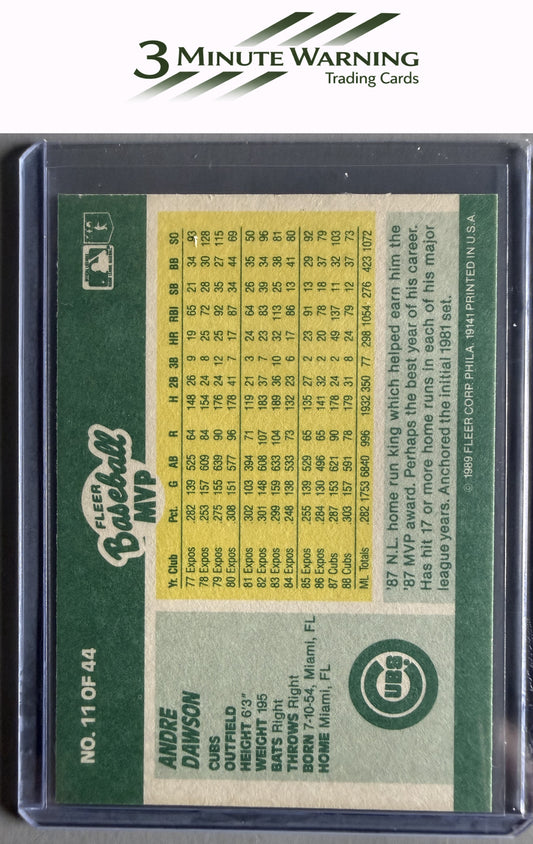 1989 Fleer Baseball MVPs #11 Andre Dawson