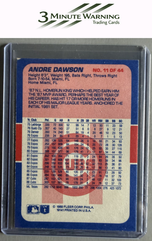 1989 Fleer Baseball's Exciting Stars #11 Andre Dawson