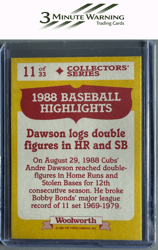1989 Topps Woolworth Baseball Highlights #11 Andre Dawson
