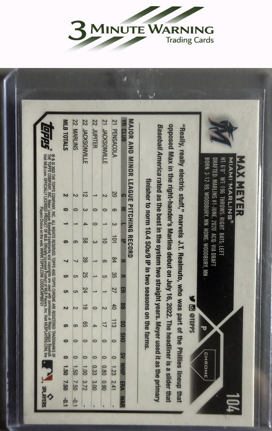 2023 Topps Chrome #104 Max Meyer Pink Refractor
