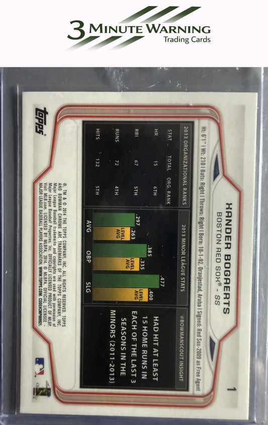2014 Bowman Chrome #1 Xander Bogaerts