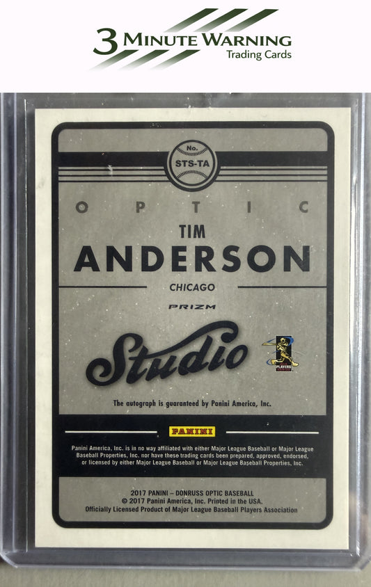 2017 Donruss Optic #STS-TA Tim Anderson Studio Signatures
