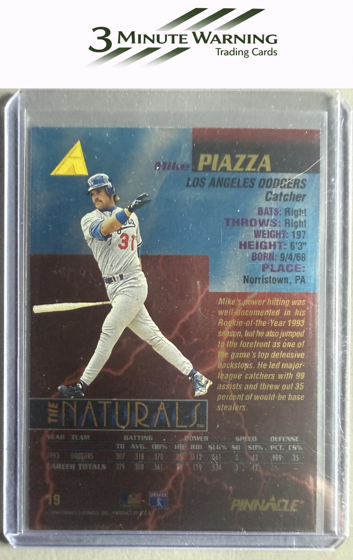 1994 Pinnacle The Naturals #19 Mike Piazza