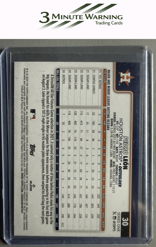 2025 Topps #30 Pedro León Topps Foil Pattern