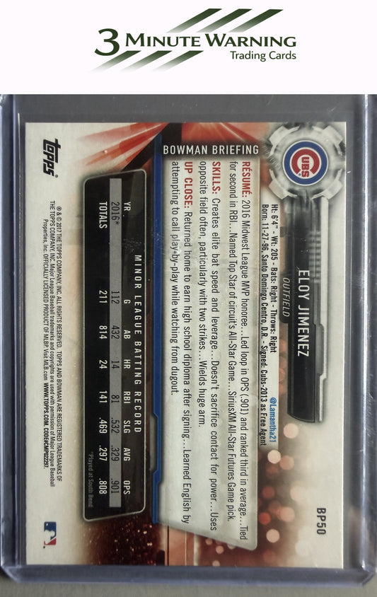 2017 Bowman #BP50 Eloy Jimenez Prospects