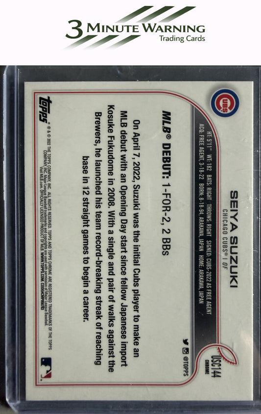 2022 Topps Chrome Update #USC144 Seiya Suzuki Purple Refractor