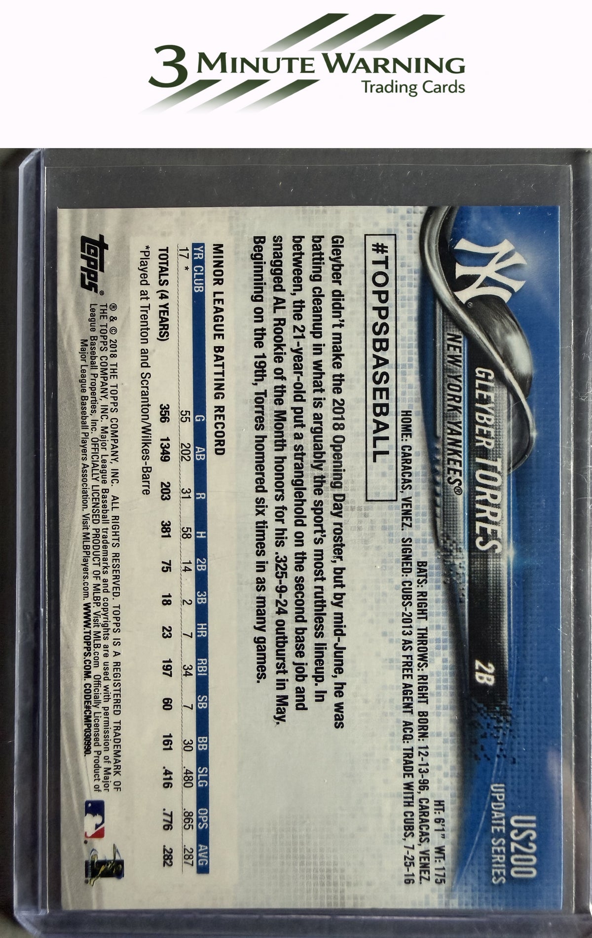2018 Topps Update #US200 Gleyber Torres