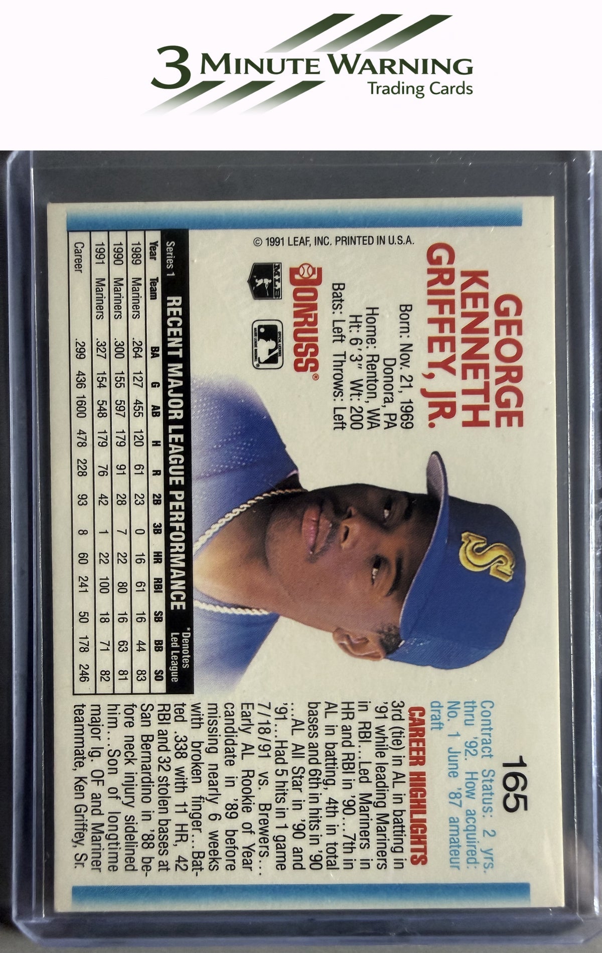 1992 Donruss #165 Ken Griffey, Jr.