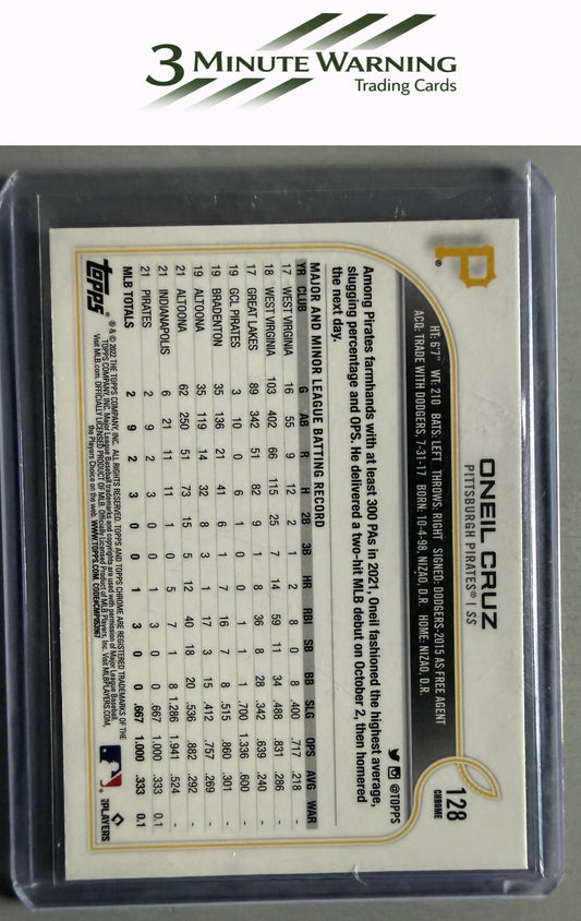 2022 Topps Chrome Sonic #128a Oneil Cruz