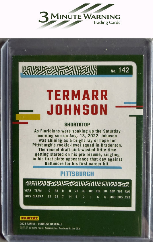 2023 Donruss #142 Termarr Johnson Holo Purple