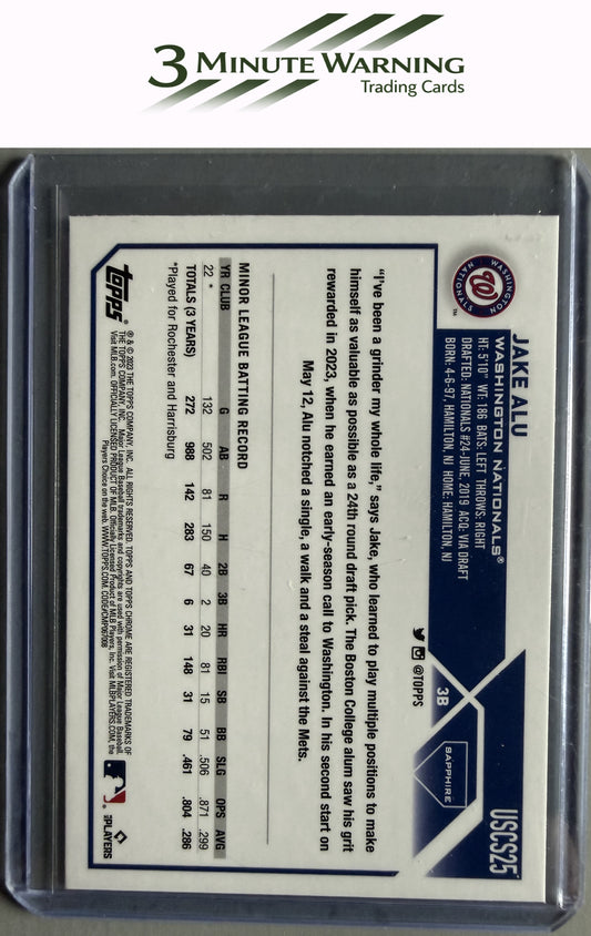 2023 Topps Chrome Update Sapphire Edition #USCS25 Jake Alu