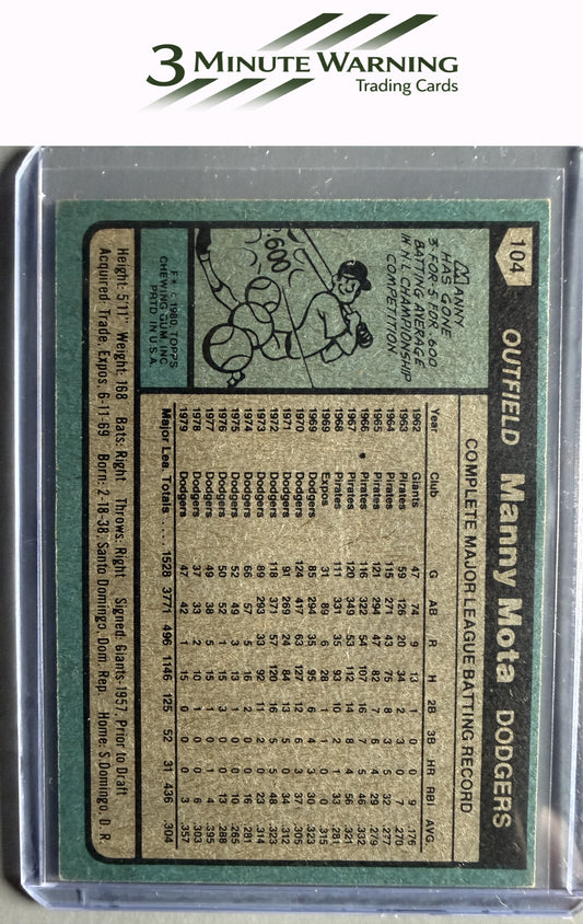 1980 Topps #104 Manny Mota
