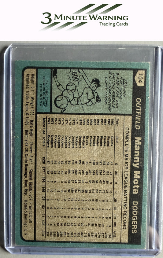 1980 Topps #104 Manny Mota