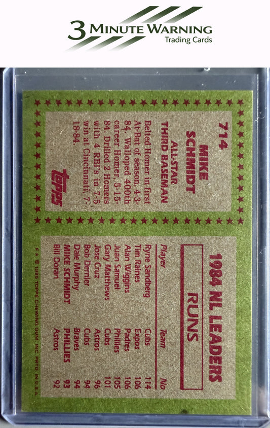 1985 Topps #714 Mike Schmidt