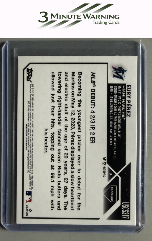 2023 Topps Chrome Update Sapphire Edition #USCS317 Eury Pérez