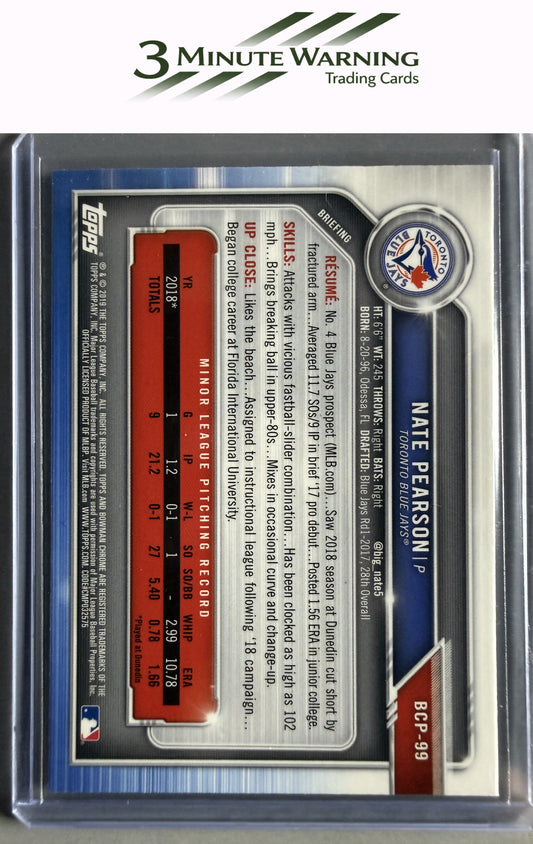 2019 Bowman #BCP-99 Nate Pearson Chrome Prospects