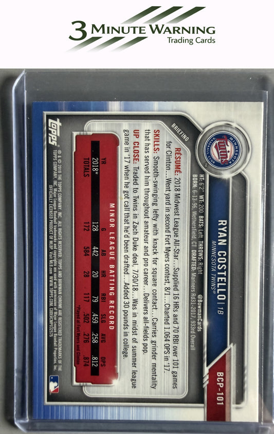 2019 Bowman #BCP-101 Ryan Costello Chrome Prospects