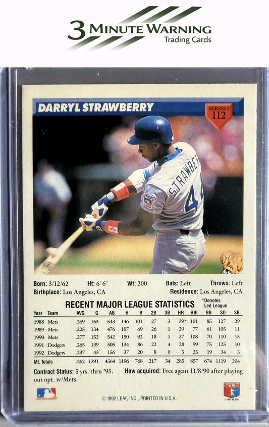 1993 Donruss #112 Darryl Strawberry