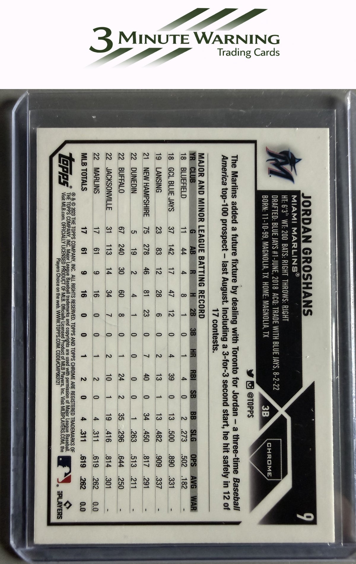2023 Topps Chrome #9 Jordan Groshans