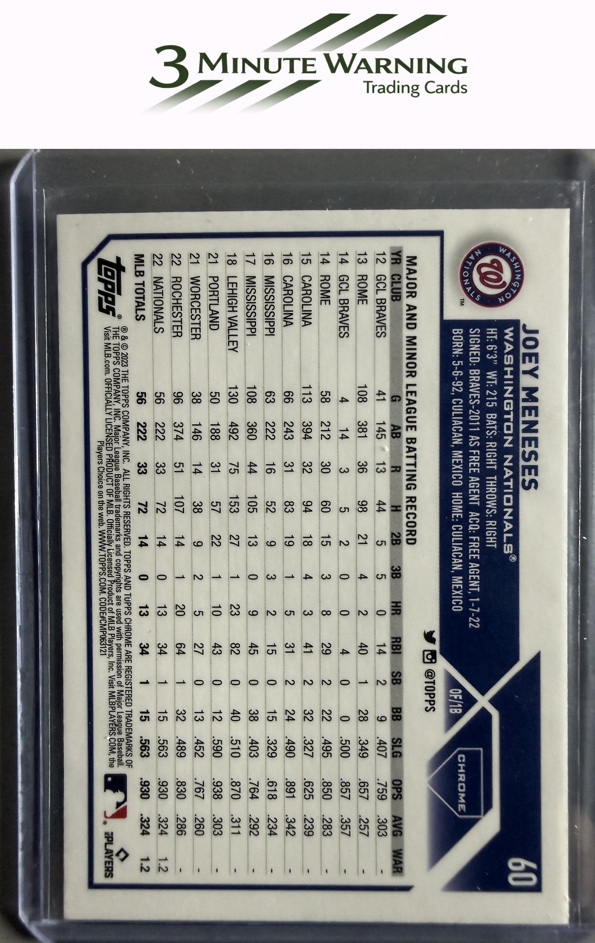 2023 Topps Chrome #60 Joey Meneses