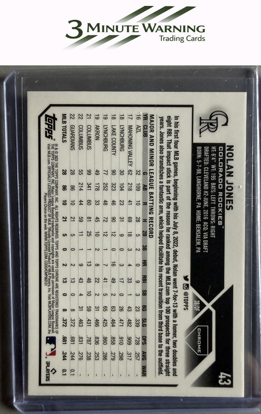 2023 Topps Chrome #43 Nolan Jones