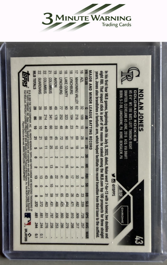 2023 Topps Chrome #43 Nolan Jones