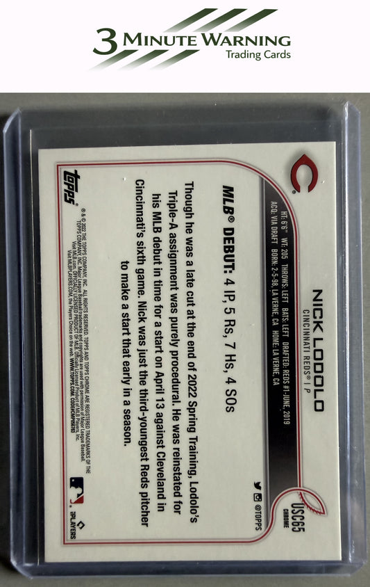2022 Topps Chrome Update #USC65 Nick Lodolo Purple Refractor