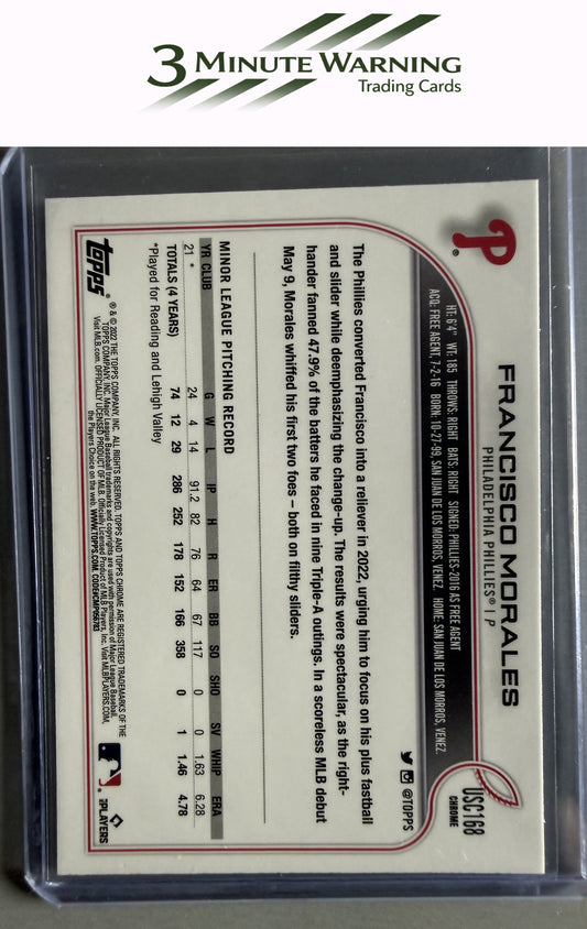 2022 Topps Chrome Update #USC168 Francisco Morales