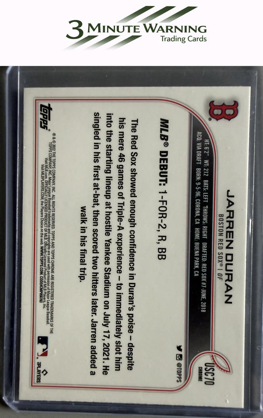2022 Topps Chrome Update #USC70 Jarren Duran