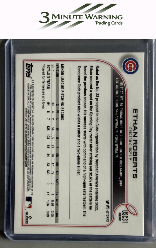 2022 Topps Chrome Update #USC31 Ethan Roberts Purple Refractor