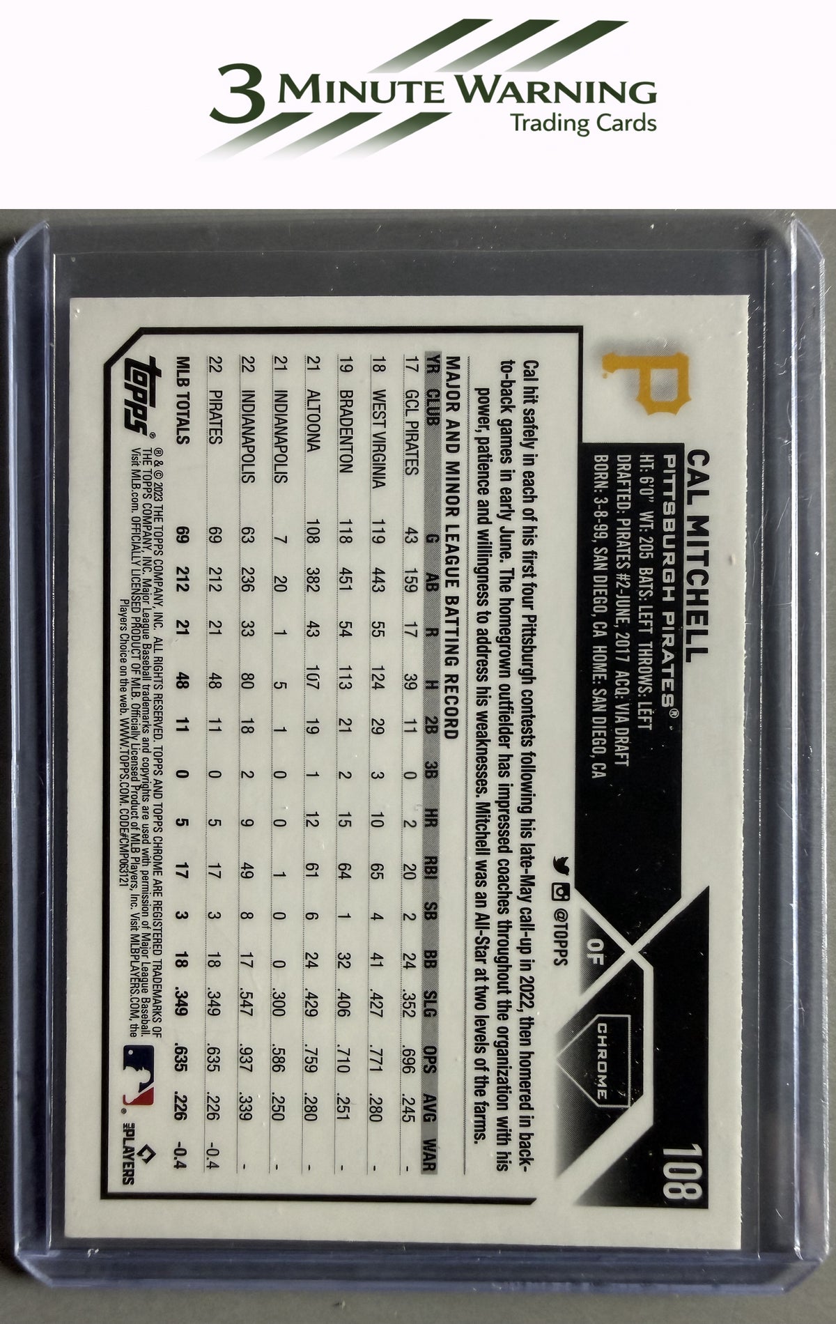 2023 Topps Chrome #108 Cal Mitchell