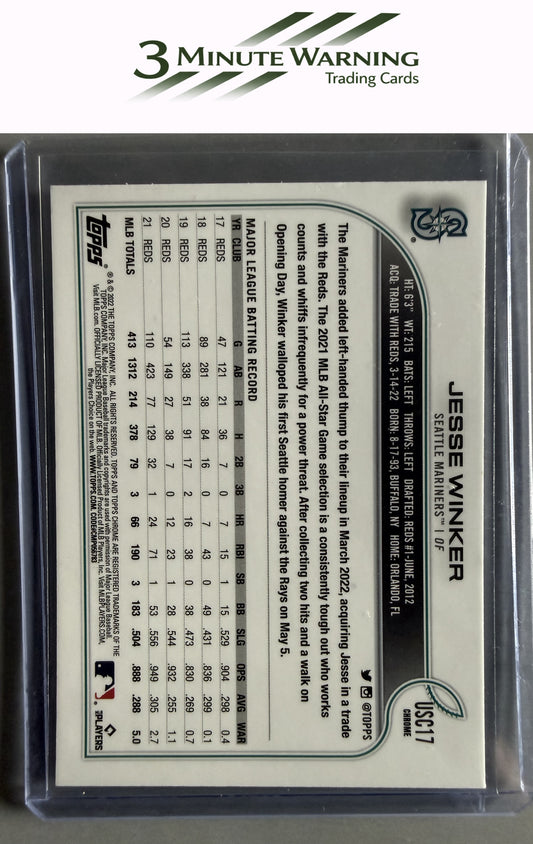 2022 Topps Chrome Update #USC17 Jesse Winker Purple Refractor