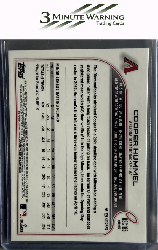 2022 Topps Chrome Update #USC185 Cooper Hummel