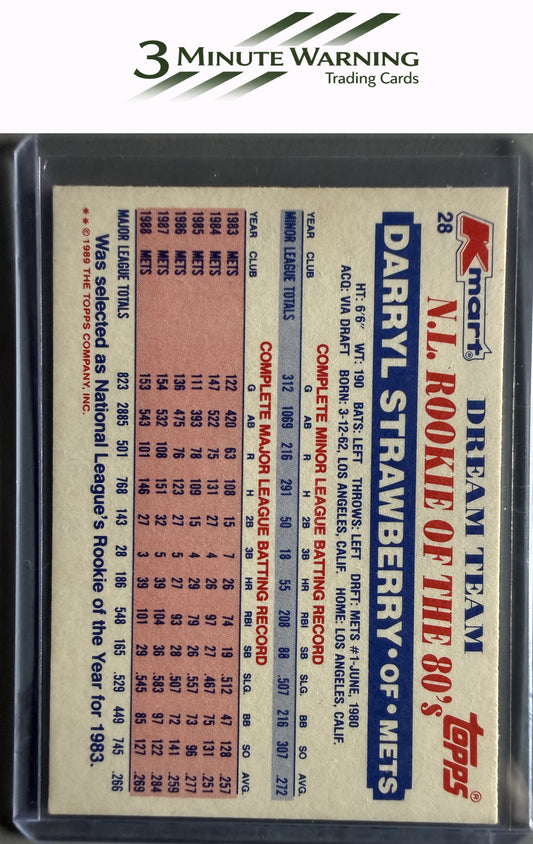 1989 Topps Kmart Dream Team #28 Darryl Strawberry