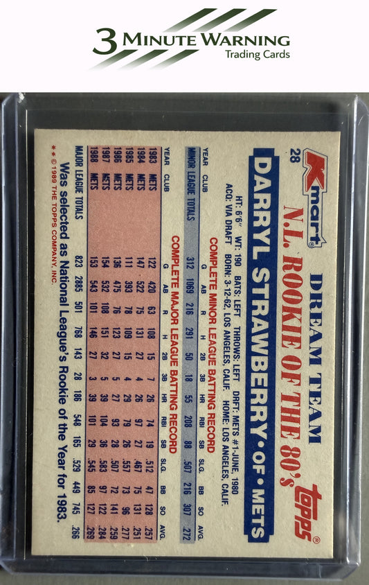 1989 Topps Kmart Dream Team #28 Darryl Strawberry