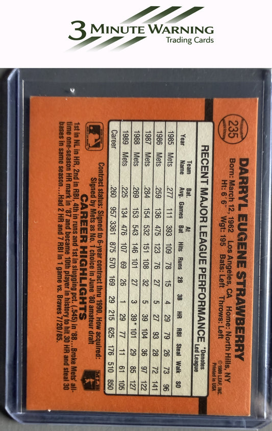 1990 Donruss #235c Darryl Strawberry